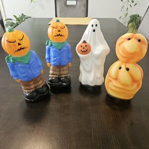 Vintage Empire Halloween Blow Molds Light Toppers Ghost Pumpkin Jack O Lantern
